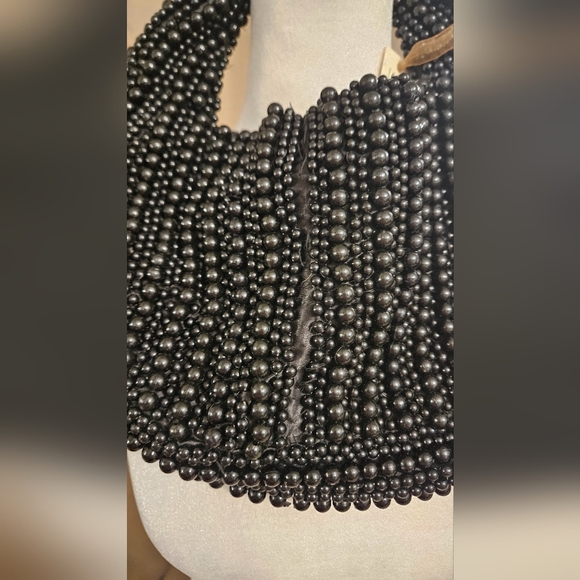FROM INDIA TO YOU Mini Beaded Shoulder Bag In Black. NWT - Picture 12 of 15